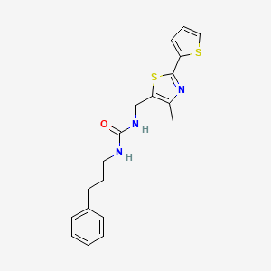 1-((4-Methyl-2-(thiophen-2-yl)thiazol-5-yl)methyl)-3-(3-phenylpropyl)urea