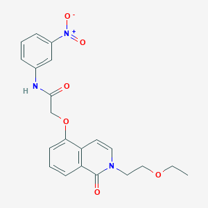 2-{[2-(2-ethoxyethyl)-1-oxo-1,2-dihydroisoquinolin-5-yl]oxy}-N-(3-nitrophenyl)acetamide