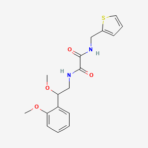molecular formula C17H20N2O4S B2871757 N1-(2-甲氧基-2-(2-甲氧基苯基)乙基)-N2-(噻吩-2-基甲基)草酰胺 CAS No. 1790198-45-6