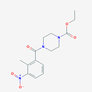 molecular formula C15H19N3O5 B2871765 Ethyl 4-(2-methyl-3-nitrobenzoyl)piperazine-1-carboxylate CAS No. 349092-93-9