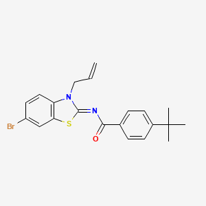 molecular formula C21H21BrN2OS B2871767 (Z)-N-(3-烯丙基-6-溴苯并[d]噻唑-2(3H)-亚甲基)-4-(叔丁基)苯甲酰胺 CAS No. 865175-23-1