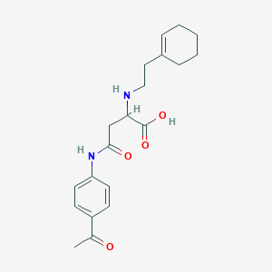 molecular formula C20H26N2O4 B2871768 4-(4-Acetylanilino)-2-[2-(cyclohexen-1-yl)ethylamino]-4-oxobutanoic acid CAS No. 1042693-42-4