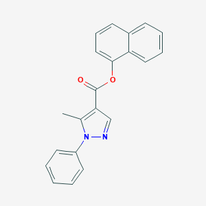 molecular formula C21H16N2O2 B287177 1-naphthyl 5-methyl-1-phenyl-1H-pyrazole-4-carboxylate 