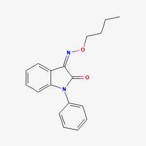 molecular formula C18H18N2O2 B2871772 (3Z)-3-butoxyimino-1-phenylindol-2-one CAS No. 341964-26-9