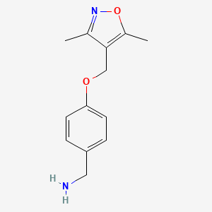 molecular formula C13H16N2O2 B2871774 (4-((3,5-Dimethylisoxazol-4-yl)methoxy)phenyl)methanamine CAS No. 1178816-89-1