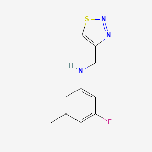 molecular formula C10H10FN3S B2871777 3-fluoro-5-methyl-N-[(1,2,3-thiadiazol-4-yl)methyl]aniline CAS No. 1499327-83-1