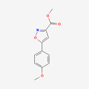 molecular formula C12H11NO4 B2871778 5-(4-甲氧基苯基)异噁唑-3-甲酸甲酯 CAS No. 425609-97-8