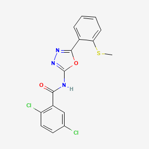 2,5-dichloro-N-(5-(2-(methylthio)phenyl)-1,3,4-oxadiazol-2-yl)benzamide