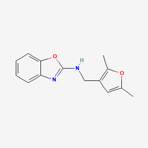 molecular formula C14H14N2O2 B2871791 N-[(2,5-Dimethylfuran-3-yl)methyl]-1,3-benzoxazol-2-amine CAS No. 2380067-90-1