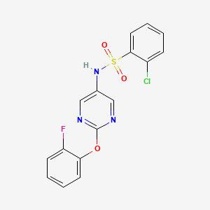 2-chloro-N-(2-(2-fluorophenoxy)pyrimidin-5-yl)benzenesulfonamide