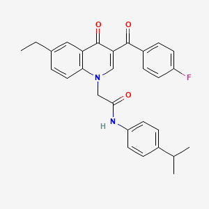 2-(6-ethyl-3-(4-fluorobenzoyl)-4-oxoquinolin-1(4H)-yl)-N-(4-isopropylphenyl)acetamide