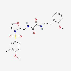 N1-((3-((4-methoxy-3-methylphenyl)sulfonyl)oxazolidin-2-yl)methyl)-N2-(2-methoxyphenethyl)oxalamide
