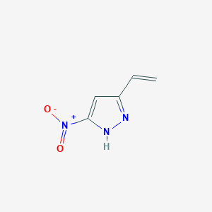 molecular formula C5H5N3O2 B2871815 3-硝基-5-乙烯基-1H-吡唑 CAS No. 2007081-85-6