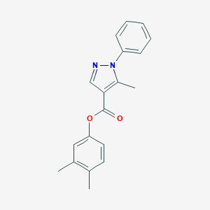 molecular formula C19H18N2O2 B287182 3,4-dimethylphenyl 5-methyl-1-phenyl-1H-pyrazole-4-carboxylate 
