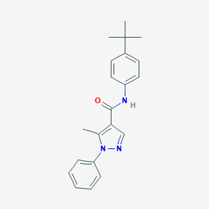 molecular formula C21H23N3O B287183 N-(4-tert-butylphenyl)-5-methyl-1-phenyl-1H-pyrazole-4-carboxamide 