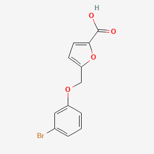 molecular formula C12H9BrO4 B2871838 5-(3-Bromophenoxymethyl)furan-2-carboxylic acid CAS No. 893743-94-7