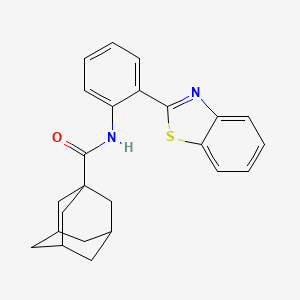 molecular formula C24H24N2OS B2871843 N-[2-(1,3-benzothiazol-2-yl)phenyl]adamantane-1-carboxamide CAS No. 313374-03-7