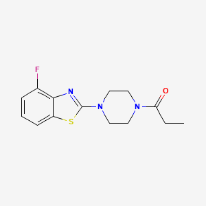 molecular formula C14H16FN3OS B2871856 1-(4-(4-Fluorobenzo[d]thiazol-2-yl)piperazin-1-yl)propan-1-one CAS No. 897480-83-0