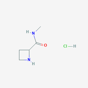 molecular formula C5H11ClN2O B2871859 N-Methylazetidine-2-carboxamide;hydrochloride CAS No. 1696683-26-7