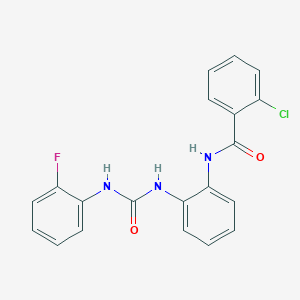 molecular formula C20H15ClFN3O2 B2871862 2-chloro-N-(2-(3-(2-fluorophenyl)ureido)phenyl)benzamide CAS No. 1203072-03-0