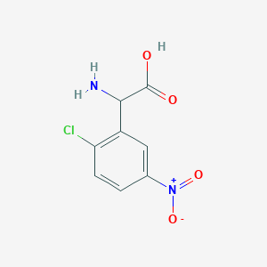 molecular formula C8H7ClN2O4 B2871864 2-Amino-2-(2-chloro-5-nitrophenyl)acetic acid CAS No. 1260002-14-9