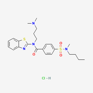 N-(benzo[d]thiazol-2-yl)-4-(N-butyl-N-methylsulfamoyl)-N-(3-(dimethylamino)propyl)benzamide hydrochloride