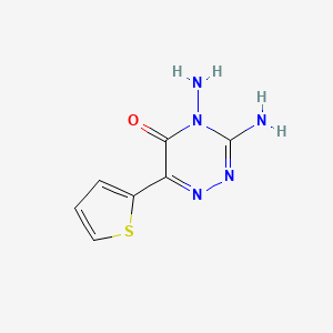 molecular formula C7H7N5OS B2871868 3,4-Diamino-6-(thiophen-2-yl)-4,5-dihydro-1,2,4-triazin-5-one CAS No. 791567-84-5