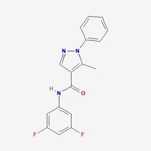 molecular formula C17H13F2N3O B287187 N-(3,5-difluorophenyl)-5-methyl-1-phenyl-1H-pyrazole-4-carboxamide 
