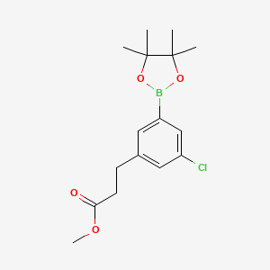 molecular formula C16H22BClO4 B2871871 3-Chloro-5-(2-methoxycarbonylethyl)phenylboronic acid pinacol ester CAS No. 2377607-07-1