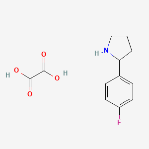 molecular formula C12H14FNO4 B2871873 2-(4-Fluoro-phenyl)-pyrrolidine oxalic acid salt CAS No. 1197226-82-6; 72216-06-9