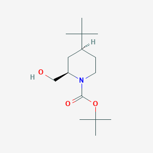 molecular formula C15H29NO3 B2871876 Tert-butyl (2R,4S)-4-tert-butyl-2-(hydroxymethyl)piperidine-1-carboxylate CAS No. 2411178-29-3