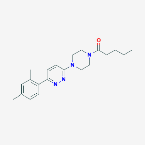 molecular formula C21H28N4O B2871877 1-(4-(6-(2,4-Dimethylphenyl)pyridazin-3-yl)piperazin-1-yl)pentan-1-one CAS No. 1021131-18-9