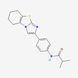molecular formula C19H21N3OS B2871878 2-methyl-N-[4-(5,6,7,8-tetrahydroimidazo[2,1-b][1,3]benzothiazol-2-yl)phenyl]propanamide CAS No. 866009-50-9