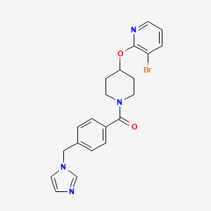 (4-((1H-imidazol-1-yl)methyl)phenyl)(4-((3-bromopyridin-2-yl)oxy)piperidin-1-yl)methanone