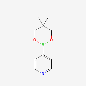molecular formula C10H14BNO2 B2871902 4-(5,5-Dimethyl-1,3,2-dioxaborinan-2-yl)pyridine CAS No. 845885-86-1; 869901-52-0
