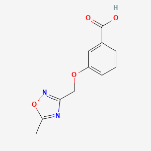 molecular formula C11H10N2O4 B2871906 3-[(5-甲基-1,2,4-恶二唑-3-基)甲氧基]苯甲酸 CAS No. 923682-07-9