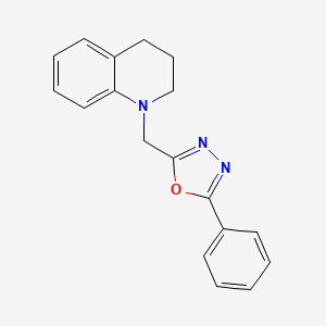 1-[(5-Phenyl-1,3,4-oxadiazol-2-yl)methyl]-1,2,3,4-tetrahydroquinoline