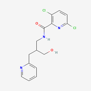 3,6-dichloro-N-{3-hydroxy-2-[(pyridin-2-yl)methyl]propyl}pyridine-2-carboxamide