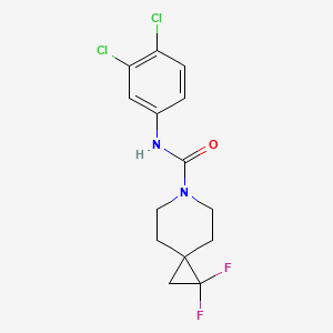 molecular formula C14H14Cl2F2N2O B2871923 N-(3,4-Dichlorophenyl)-2,2-difluoro-6-azaspiro[2.5]octane-6-carboxamide CAS No. 2309187-39-9