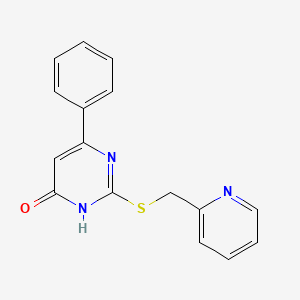 6-phenyl-2-((pyridin-2-ylmethyl)thio)pyrimidin-4(3H)-one