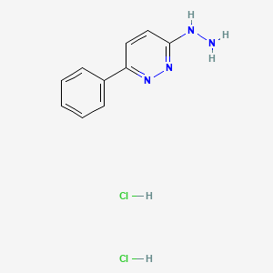 molecular formula C10H12Cl2N4 B2871937 3-Hydrazino-6-phenylpyridazine dihydrochloride CAS No. 1559062-14-4