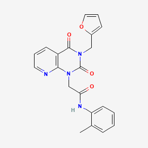 2-{3-[(furan-2-yl)methyl]-2,4-dioxo-1H,2H,3H,4H-pyrido[2,3-d]pyrimidin-1-yl}-N-(2-methylphenyl)acetamide