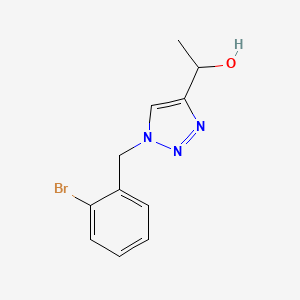 molecular formula C11H12BrN3O B2871941 1-[1-[(2-Bromophenyl)methyl]triazol-4-yl]ethanol CAS No. 1504609-85-1