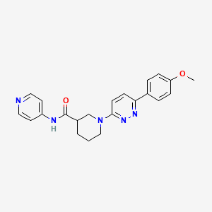molecular formula C22H23N5O2 B2871944 1-(6-(4-甲氧基苯基)吡啶哒嗪-3-基)-N-(吡啶-4-基)哌啶-3-甲酰胺 CAS No. 1105231-72-8