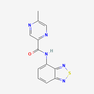 molecular formula C12H9N5OS B2871946 N-(benzo[c][1,2,5]thiadiazol-4-yl)-5-methylpyrazine-2-carboxamide CAS No. 1219911-84-8