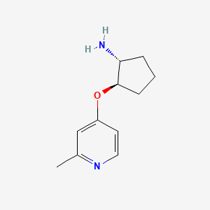 molecular formula C11H16N2O B2871949 (1R,2R)-2-(2-Methylpyridin-4-yl)oxycyclopentan-1-amine CAS No. 2277339-63-4