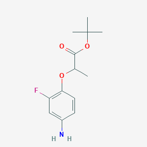 molecular formula C13H18FNO3 B2871975 Tert-butyl 2-(4-amino-2-fluorophenoxy)propanoate CAS No. 2248415-35-0