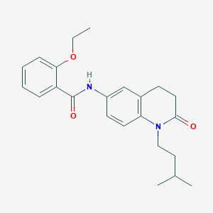 molecular formula C23H28N2O3 B2871981 2-ethoxy-N-(1-isopentyl-2-oxo-1,2,3,4-tetrahydroquinolin-6-yl)benzamide CAS No. 941991-76-0