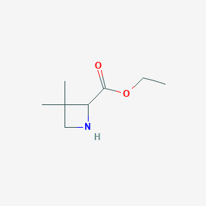 molecular formula C8H15NO2 B2871988 Ethyl 3,3-dimethylazetidine-2-carboxylate CAS No. 2145615-51-4