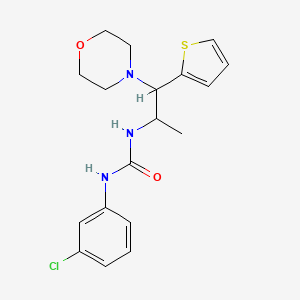 molecular formula C18H22ClN3O2S B2871991 1-(3-Chlorophenyl)-3-(1-morpholino-1-(thiophen-2-yl)propan-2-yl)urea CAS No. 863017-98-5